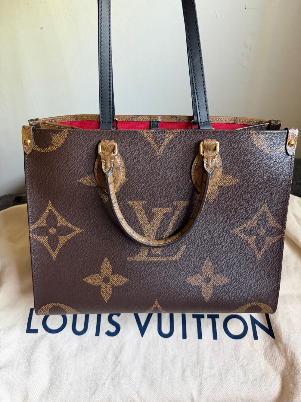Louis Vuitton Brown Monogram OntheGo MM Tote